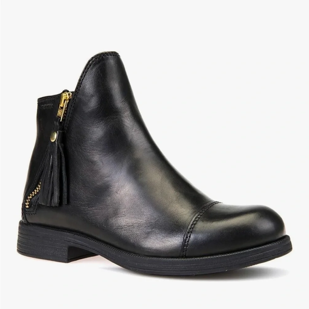 Geox Girls Chelsea LEATHER Ankle Boots size 34 M EU (3 M US)